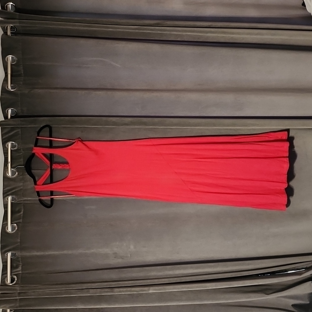 Banana Republic fuchsia braided racerback maxi dress (tote 2)
